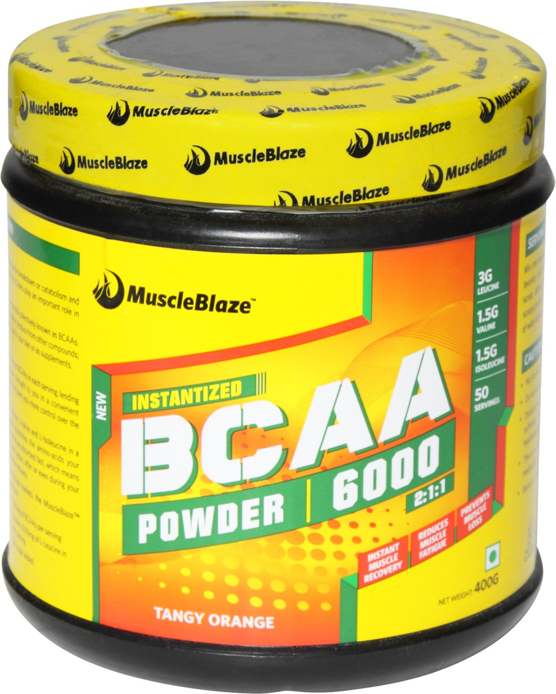 MuscleBlaze Instantized BCAA Powder 6000 Amino Acid supplement BCAA