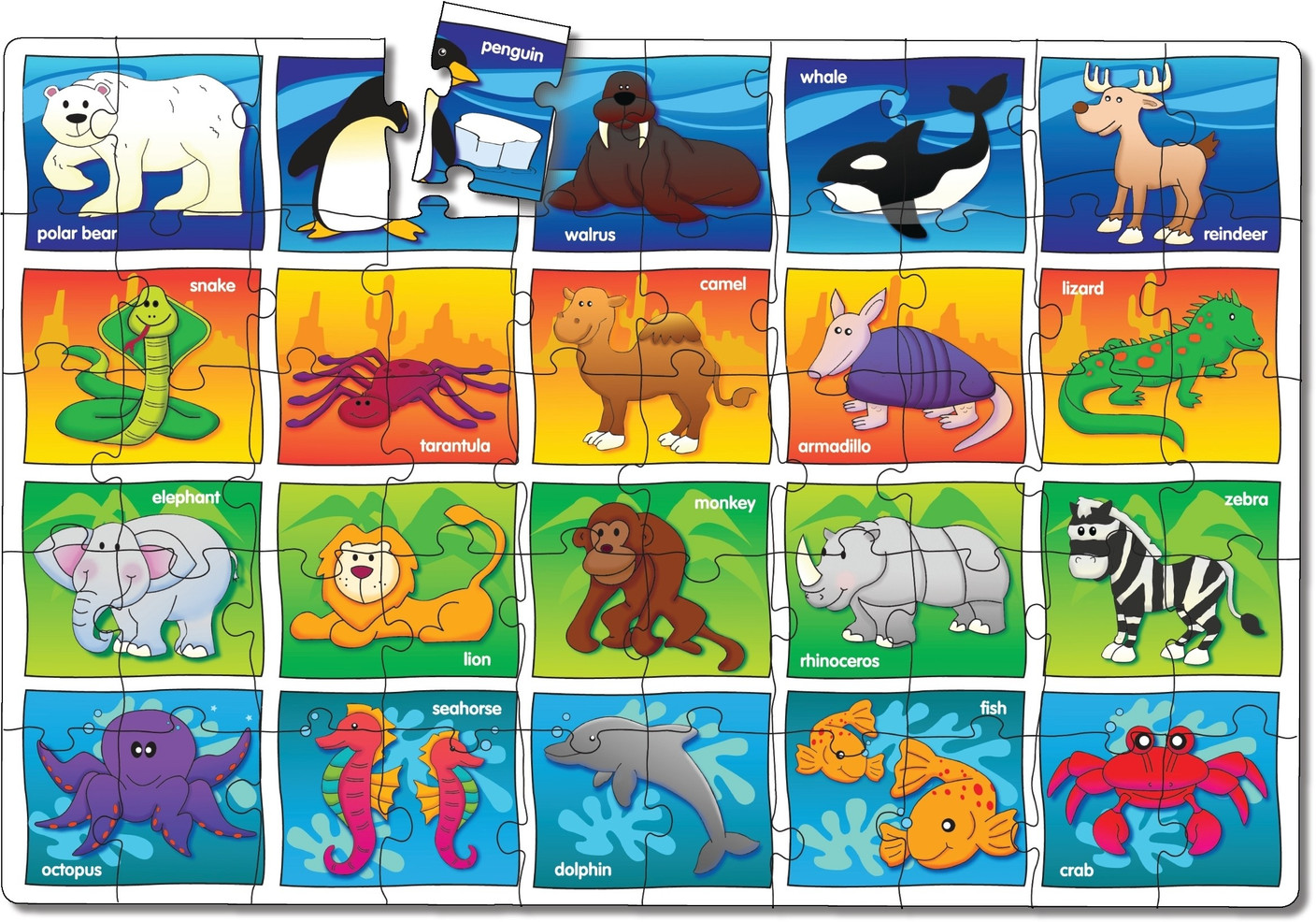 The Learning Journey Puzzle Doubles Let's Learn the Animals Puzzle
