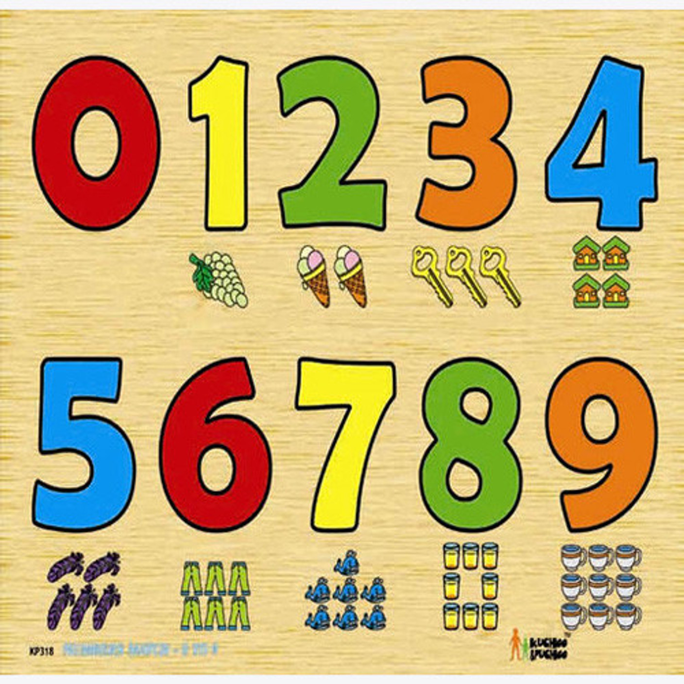 Fun Zoo Number Match Object Puzzle 0 To 9 - Number Match Object Puzzle ...