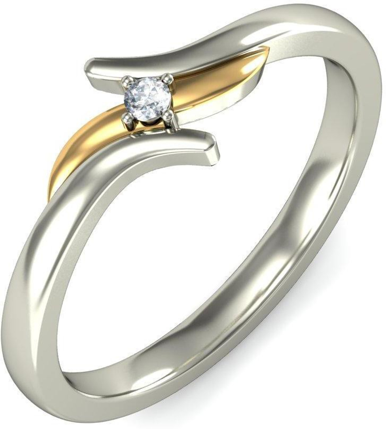 BlueStone The Tenera 14kt Diamond White Gold ring Price in India Buy