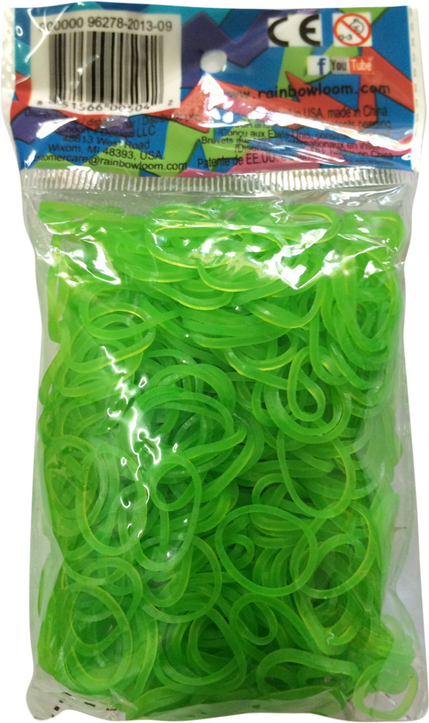 Choon's Design Official Rainbow Loom Jelly Lime Green Color 600 Pcs Count Rubber Band Price in