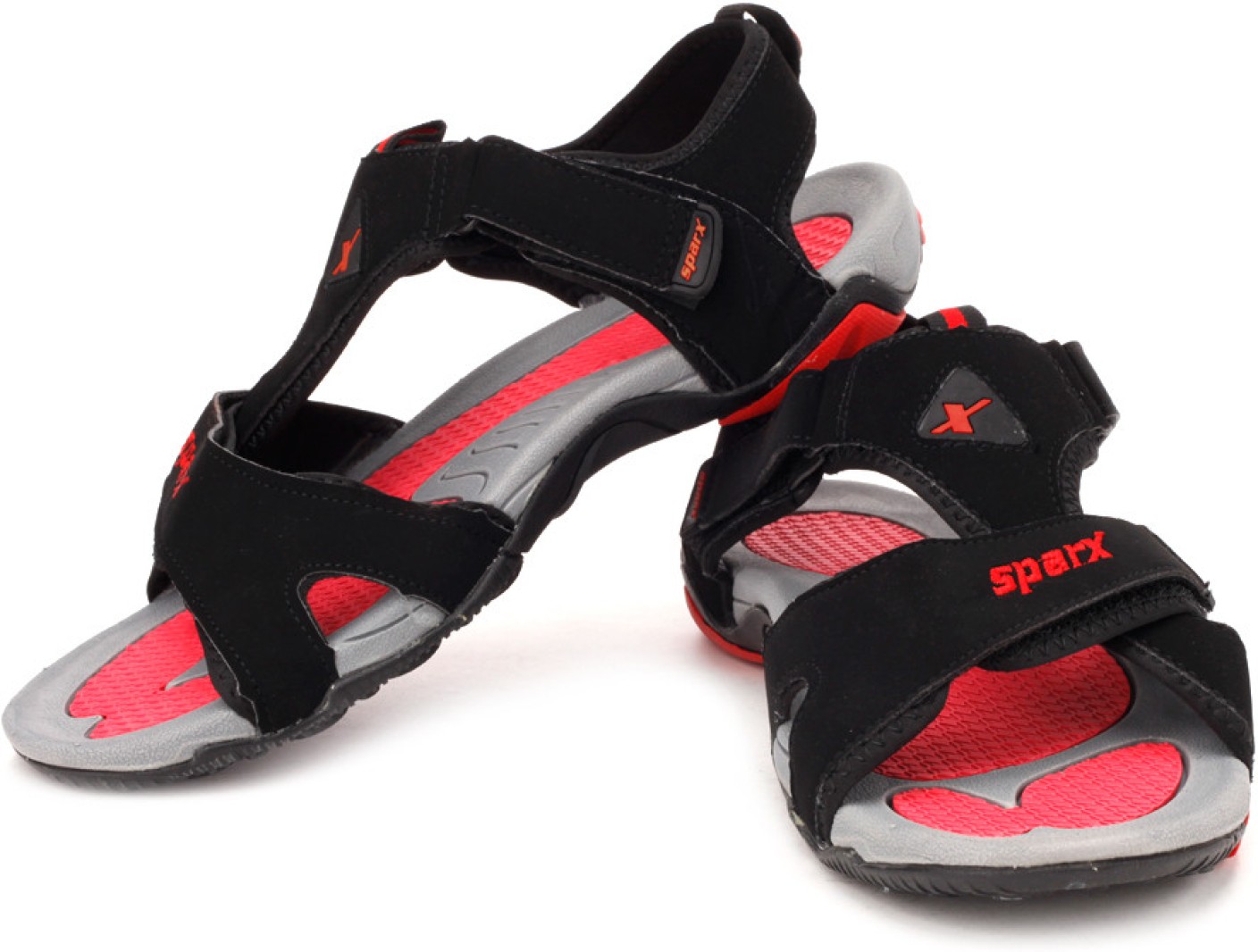 Sparx Men Black Red Sports Sandals - Buy Black Red Color Sparx Men ...