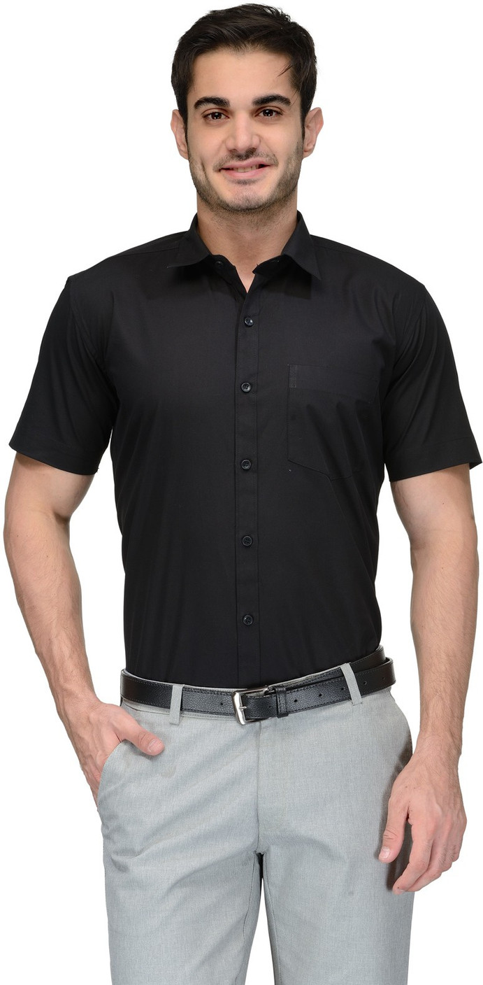 Being Fab Men's Solid Formal Black Shirt - Buy Black Being ...