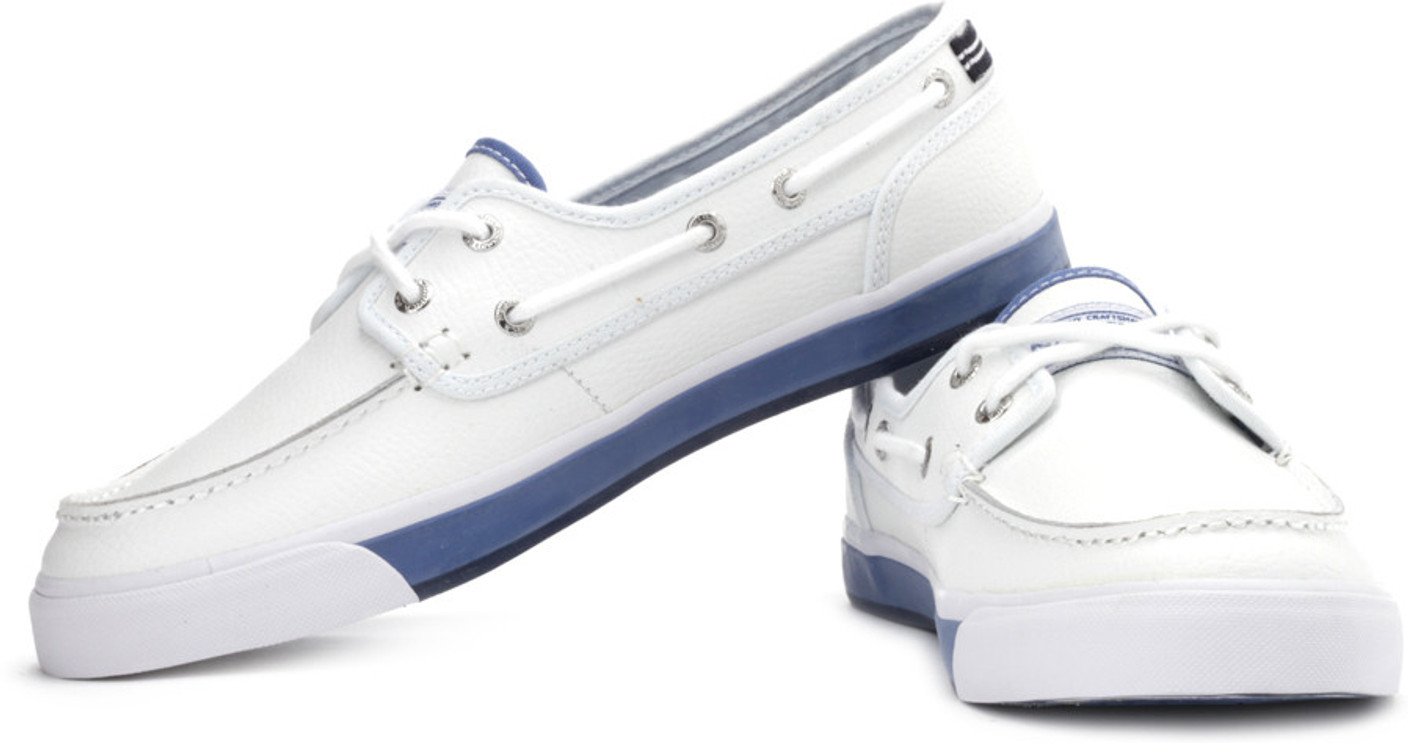 Nautica Spinnaker Boat Shoes For Men - Buy White, Blue Color Nautica Spinnaker Boat Shoes For