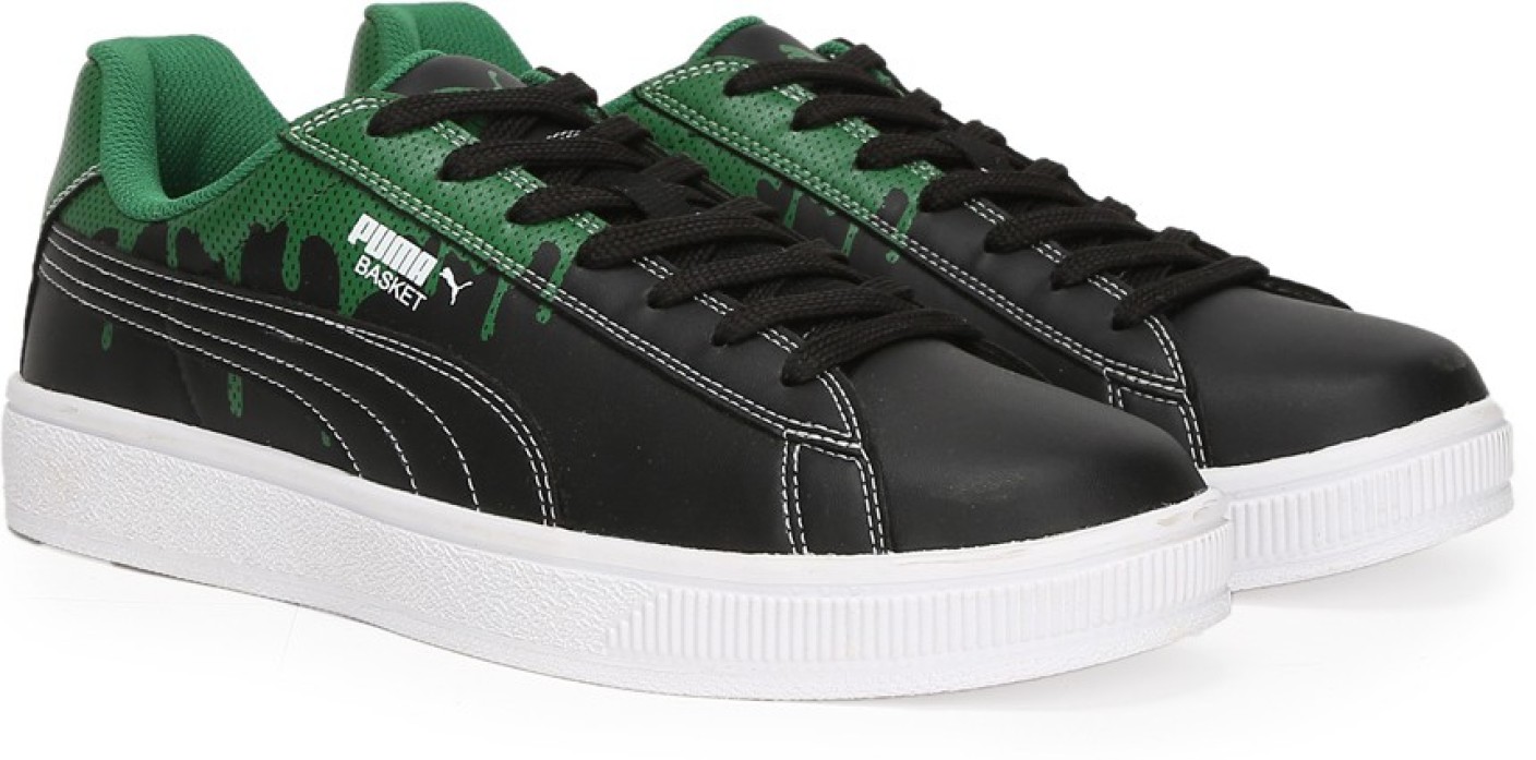 Puma Basket City DP Sneakers For Men - Buy Puma Black-Amazon Green Color Puma Basket City DP