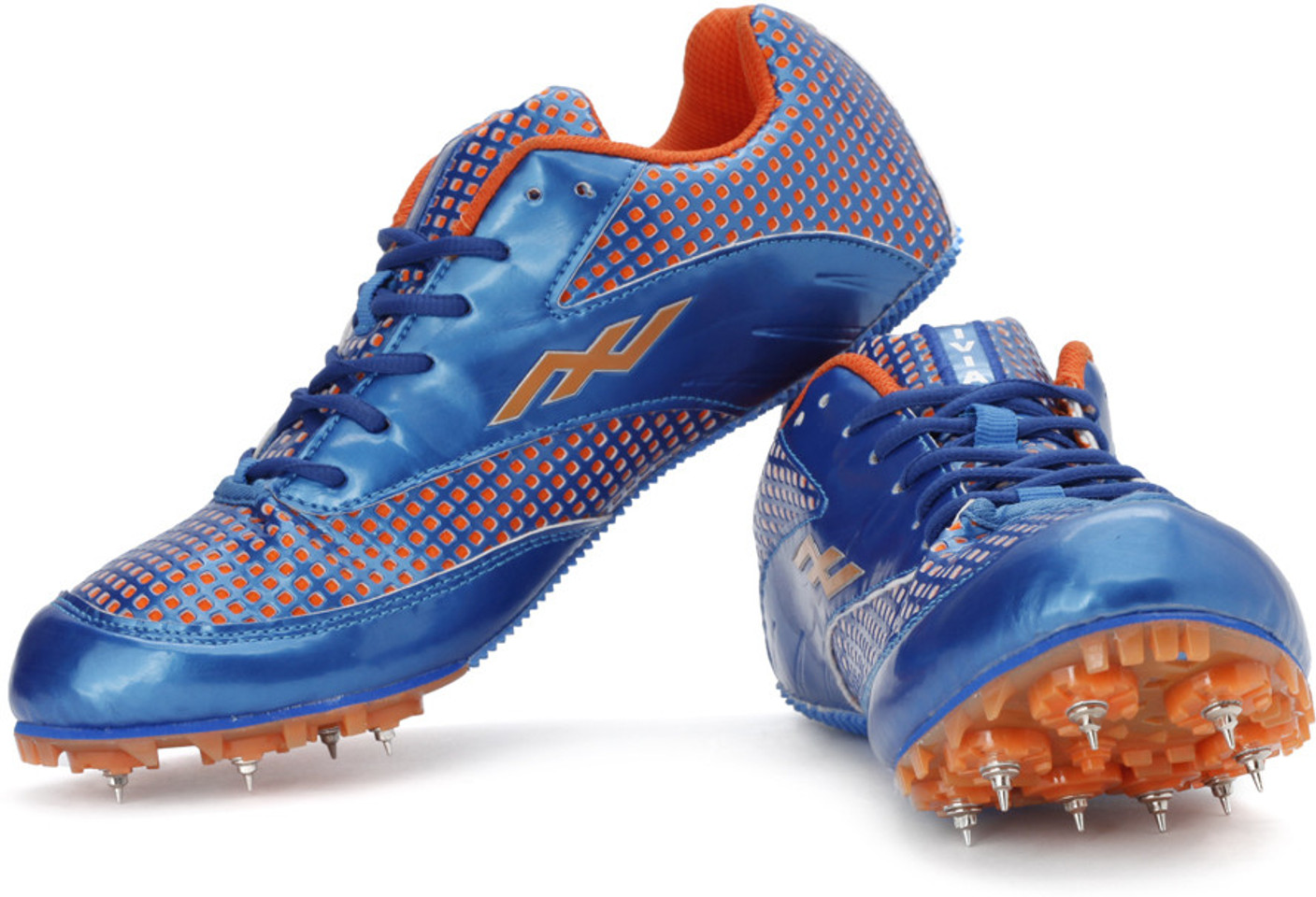 Nivia Sky Light Running Spikes For Men - Buy Orange, Blue Color Nivia Sky Light Running Spikes