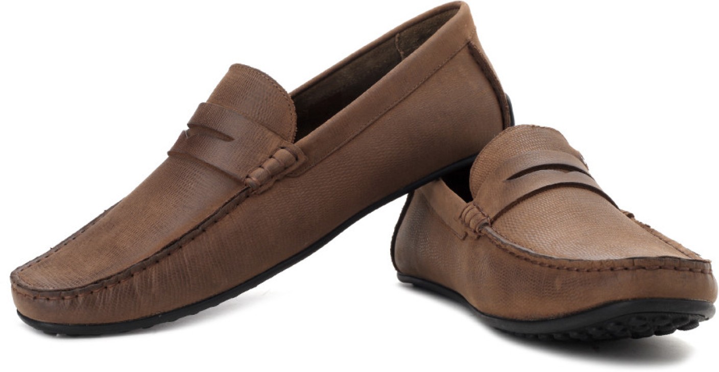 Louis Philippe Loafers For Men - Buy Tan Color Louis Philippe Loafers For Men Online at Best ...