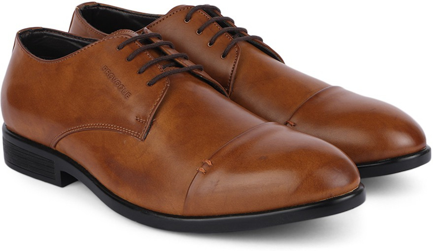 Provogue Lace up Shoes For Men Buy Tan Color Provogue Lace up Shoes