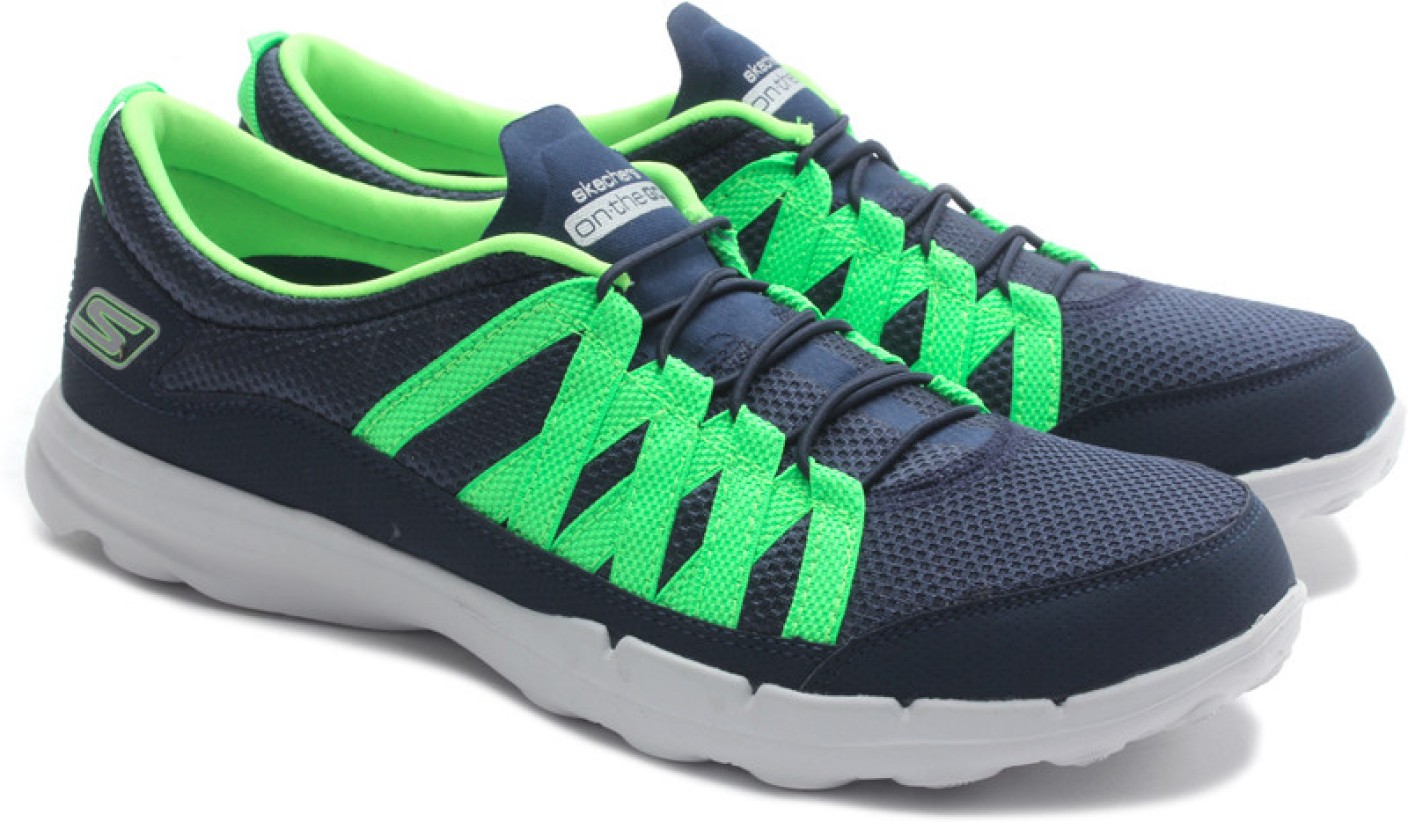 Skechers Go Sleek Walking Shoes For Women - Buy Navy Green Color ...