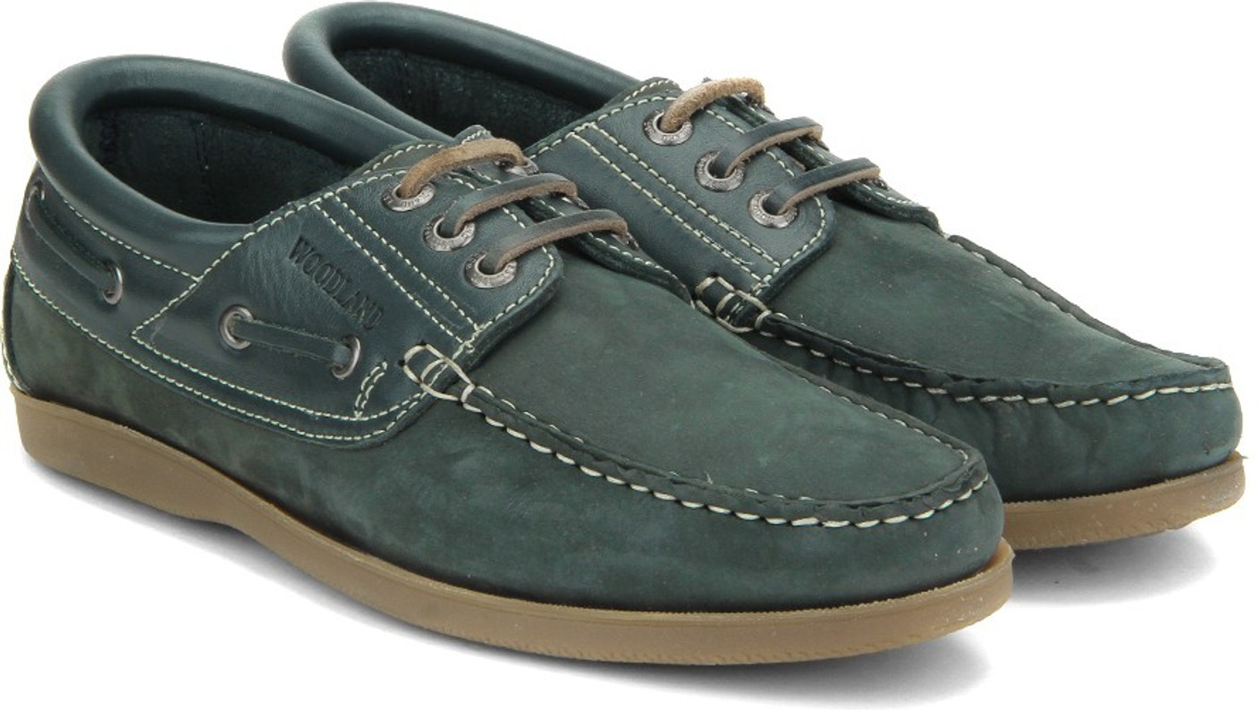 woodland leather mens boat shoes