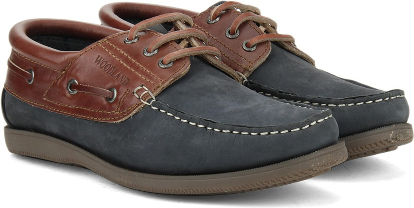 woodland leather mens boat shoes