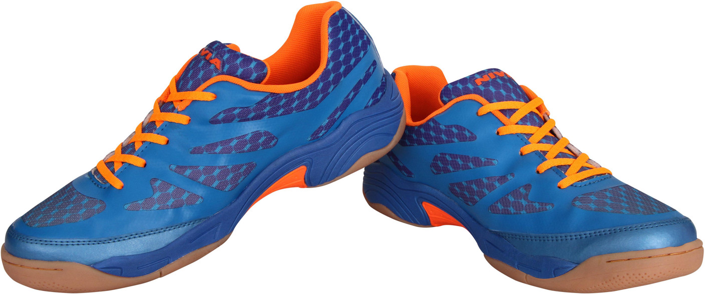 Nivia New Verdict Badminton Shoes For Men - Buy A.Blue, Orange Color Nivia New Verdict Badminton