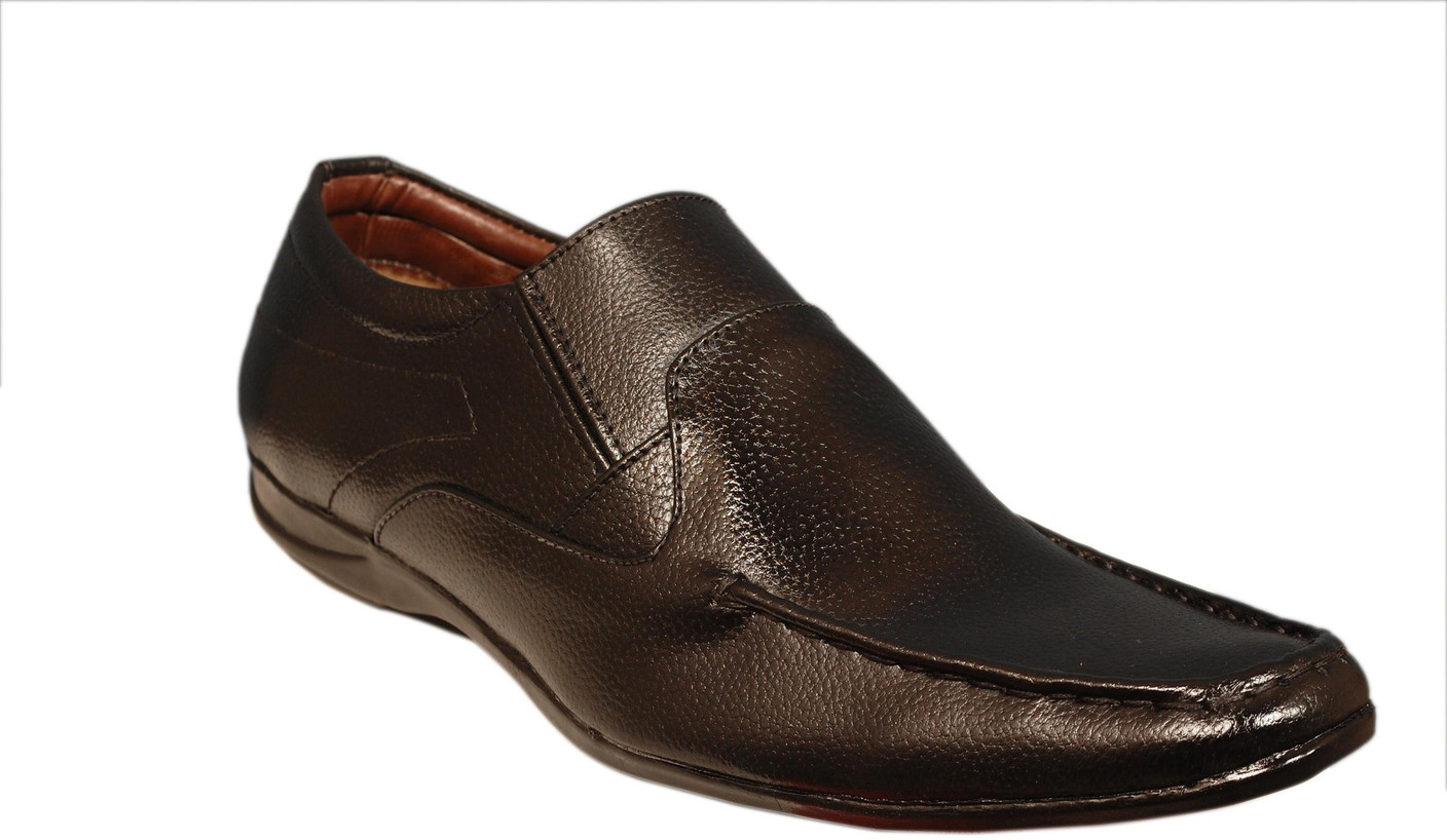 Big Boss Collection Black Textile Slip On Shoes For Men