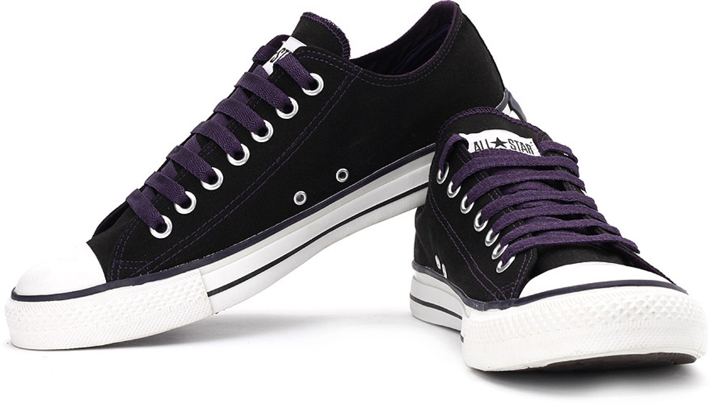 Converse Canvas Shoes For Men - Buy Black, Purple Color Converse Canvas Shoes For Men Online at