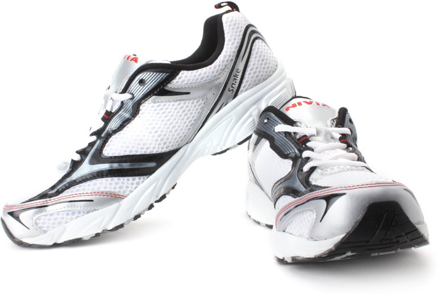 Nivia Snake Jogging Shoes For Men - Buy White, Silver, Black Color ...