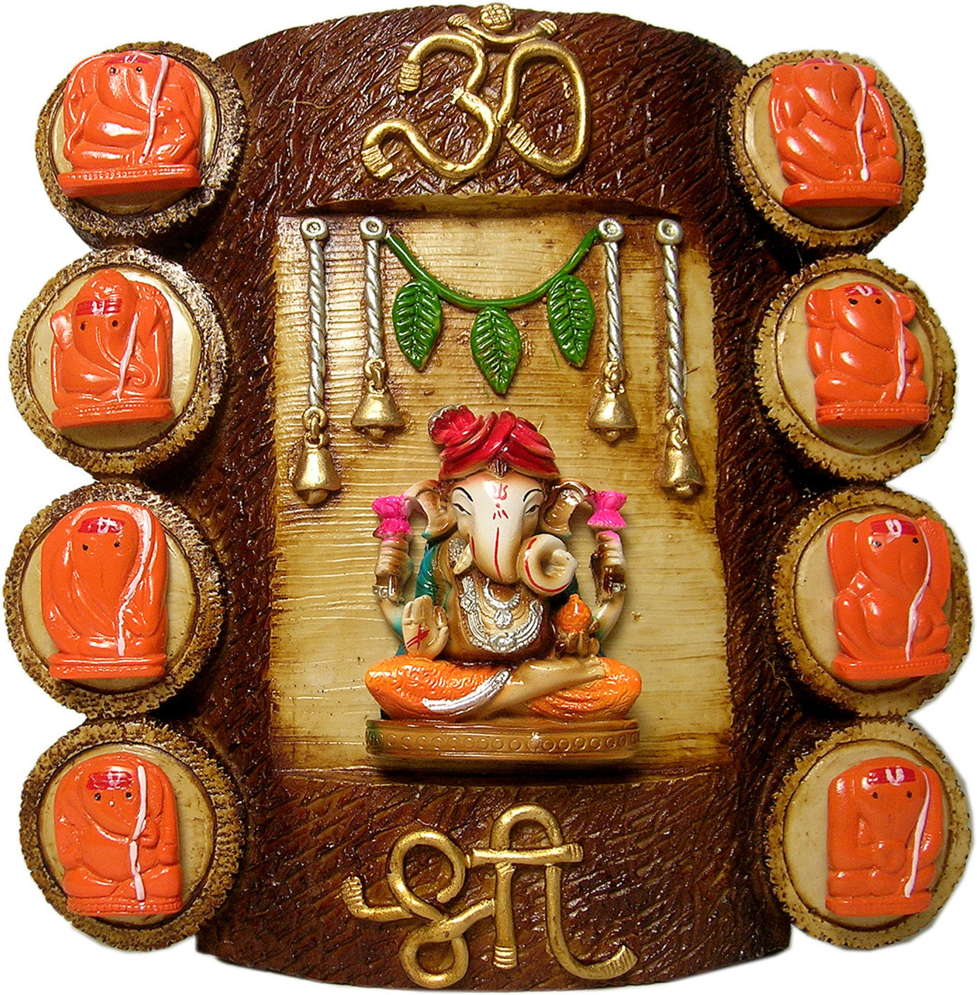 Megifting Shree Ashtavinayak GaneshaWall Hanging Showpiece 25 cm