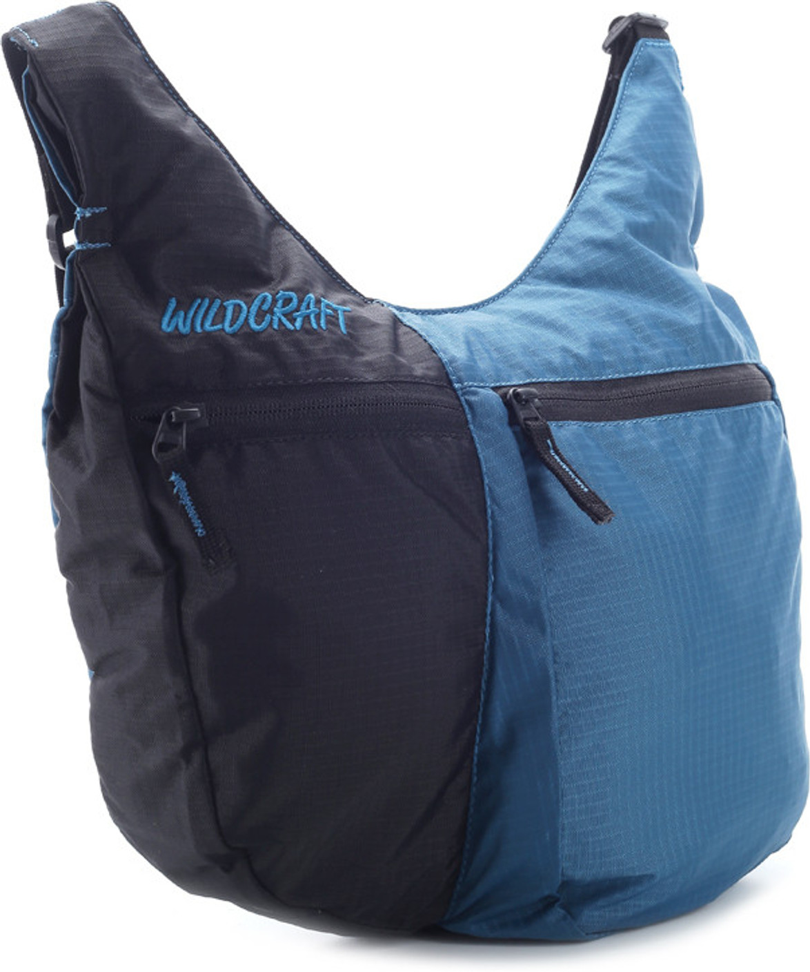 Wildcraft Women Casual Blue, Black Nylon Sling Bag Blue Price in