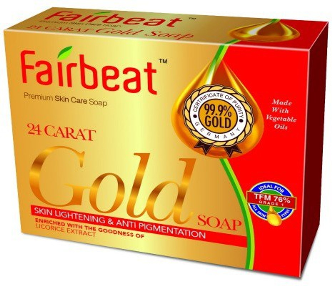 Fairbeat GOLD SOAP ENRICHED WITH LICORICE EXTRACT Price in India