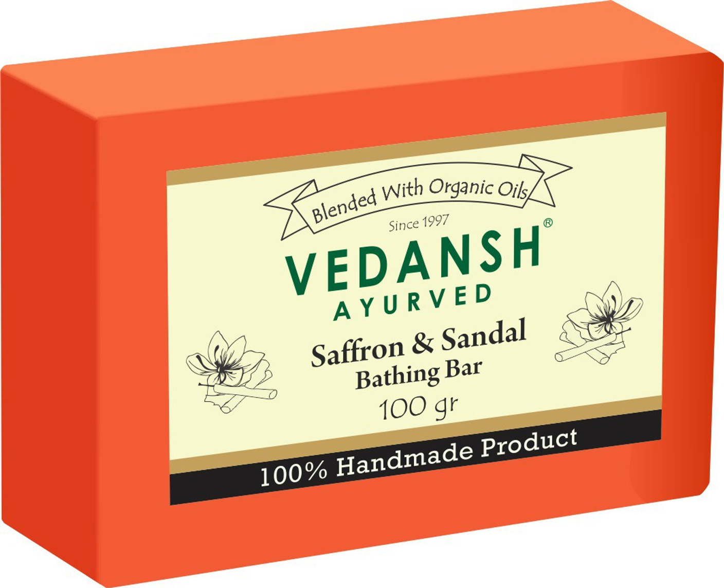 Vedansh Saffron &amp; Sandal Bathing Bar - Price in India, Buy 