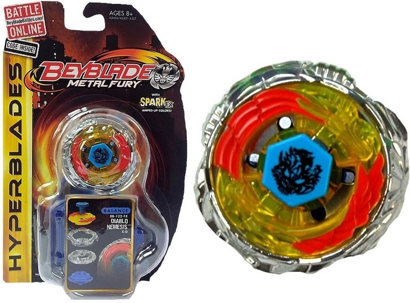 Funskool Hyperblades Beyblade Metal Fury Diablo Memesis Hyperblades