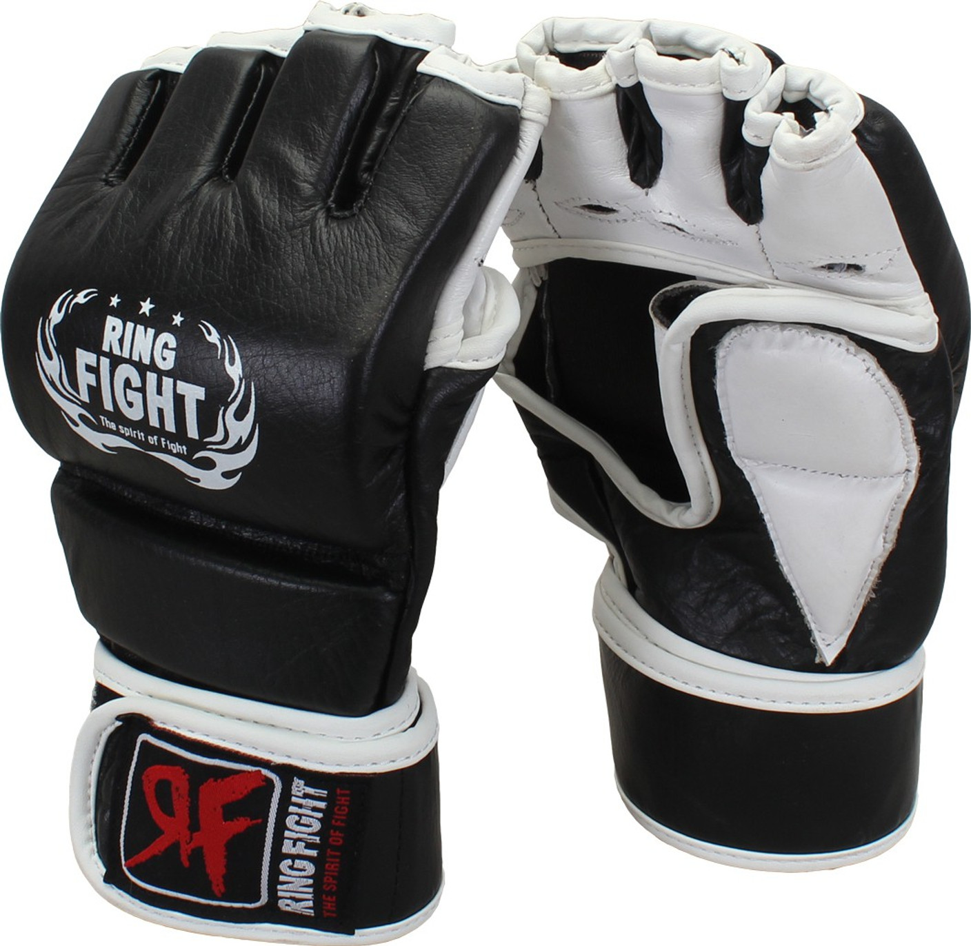 Ring Fight Grappling Gloves Boxing Gloves (M, Black, White) Buy Ring