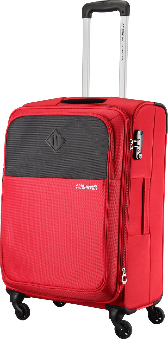 American Tourister TAHOE Expandable Checkin Luggage 31 inch RED/GREY