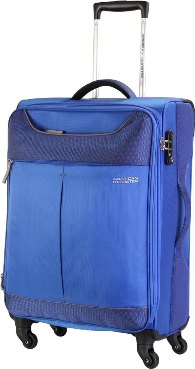 American Tourister Sky Expandable Cabin Luggage - 21 inch Blue/Grey - Price in India | 0