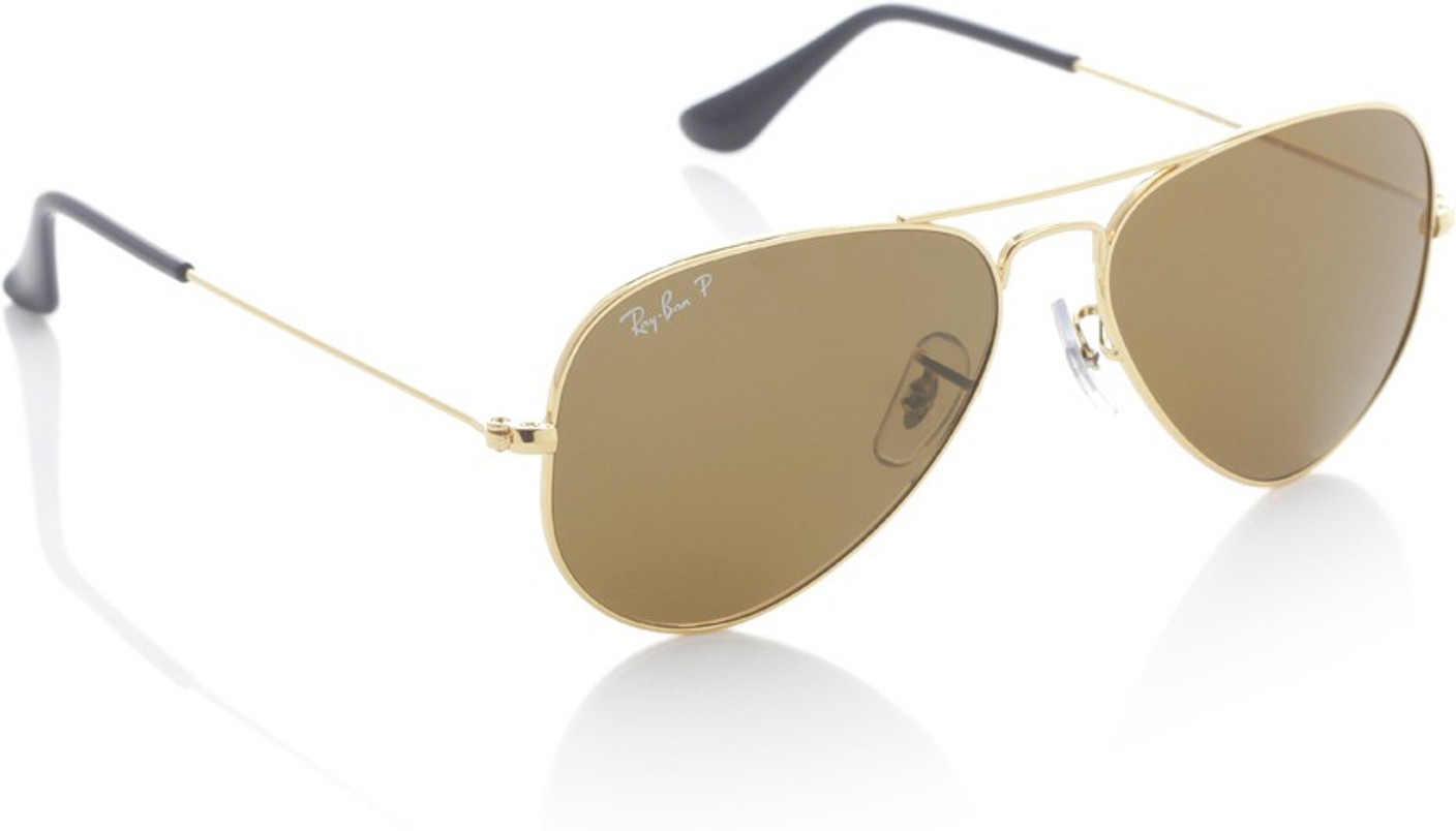 Buy Ray-Ban Aviator Sunglasses Brown For Men Online @ Best