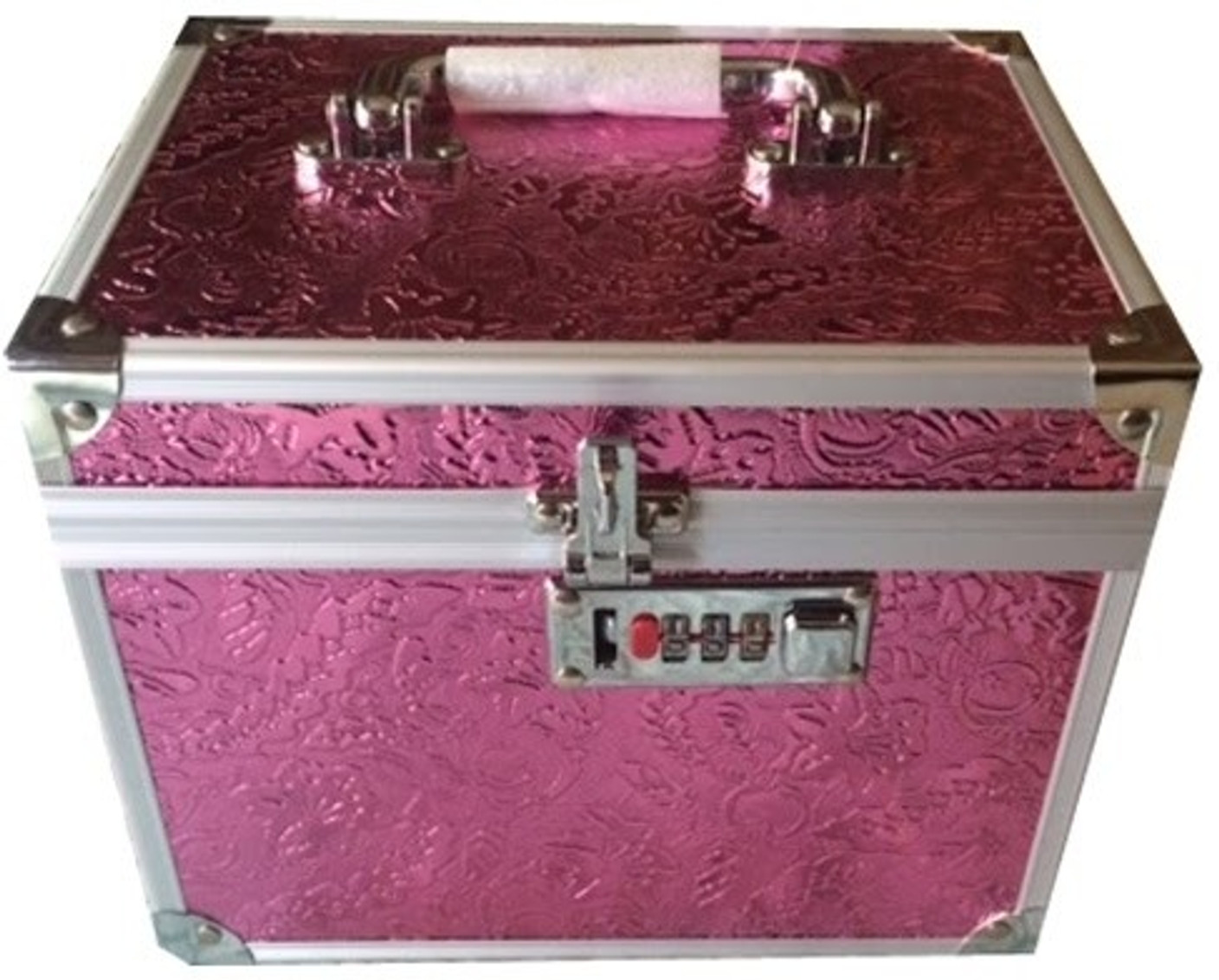 Platinum Cosmetic Box with Lock Makeup and Jewellery Vanity Box Price ...