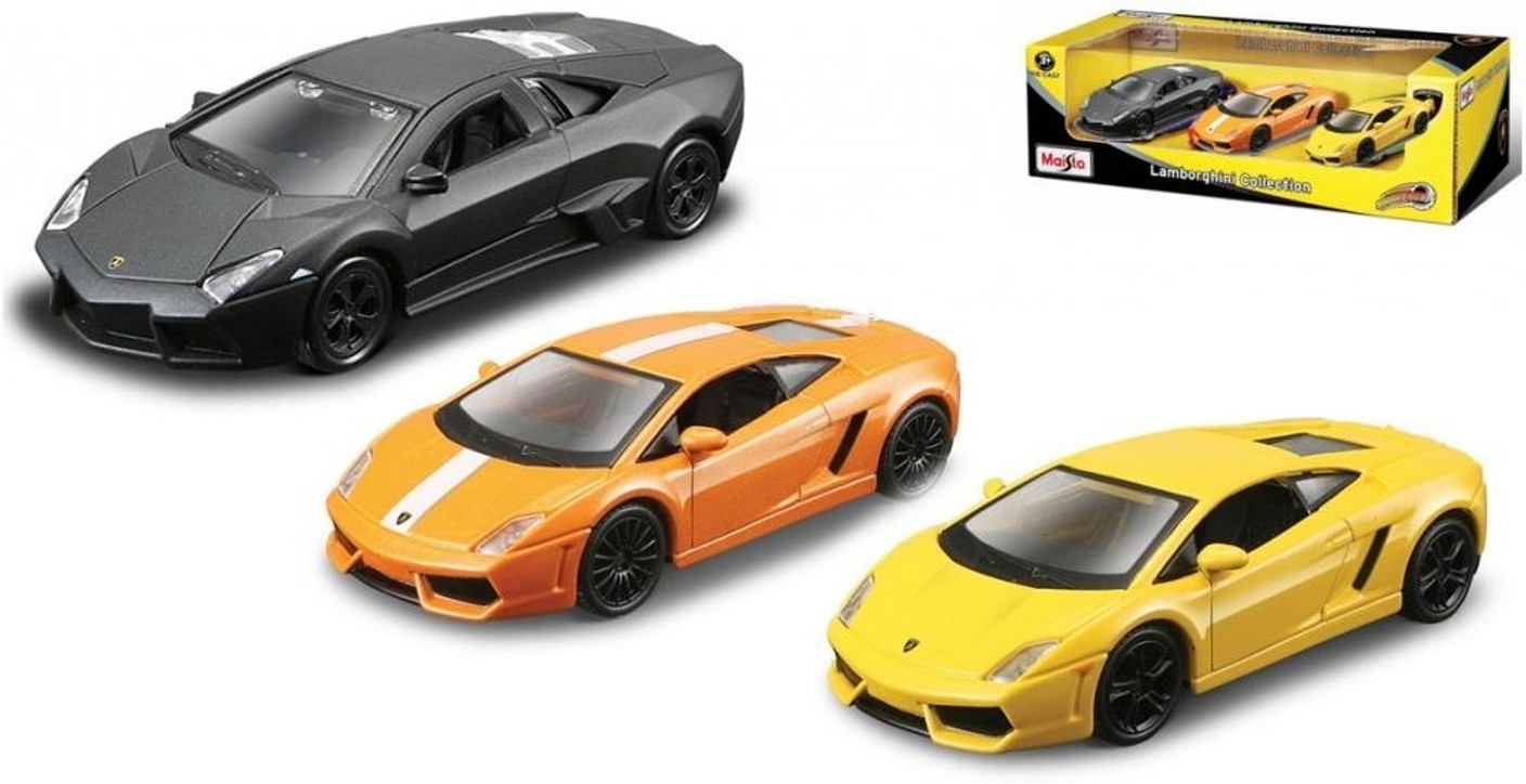 Maisto Pull Back Cars 4 5 Inch Lamborghini 3 Pack Diecast
