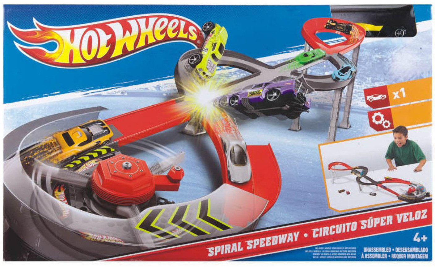Hot Wheels spirál autópálya készlet