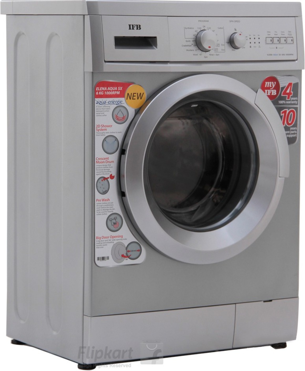 Ifb 6 Kg Fully Automatic Front Load Washing Machine Silver
