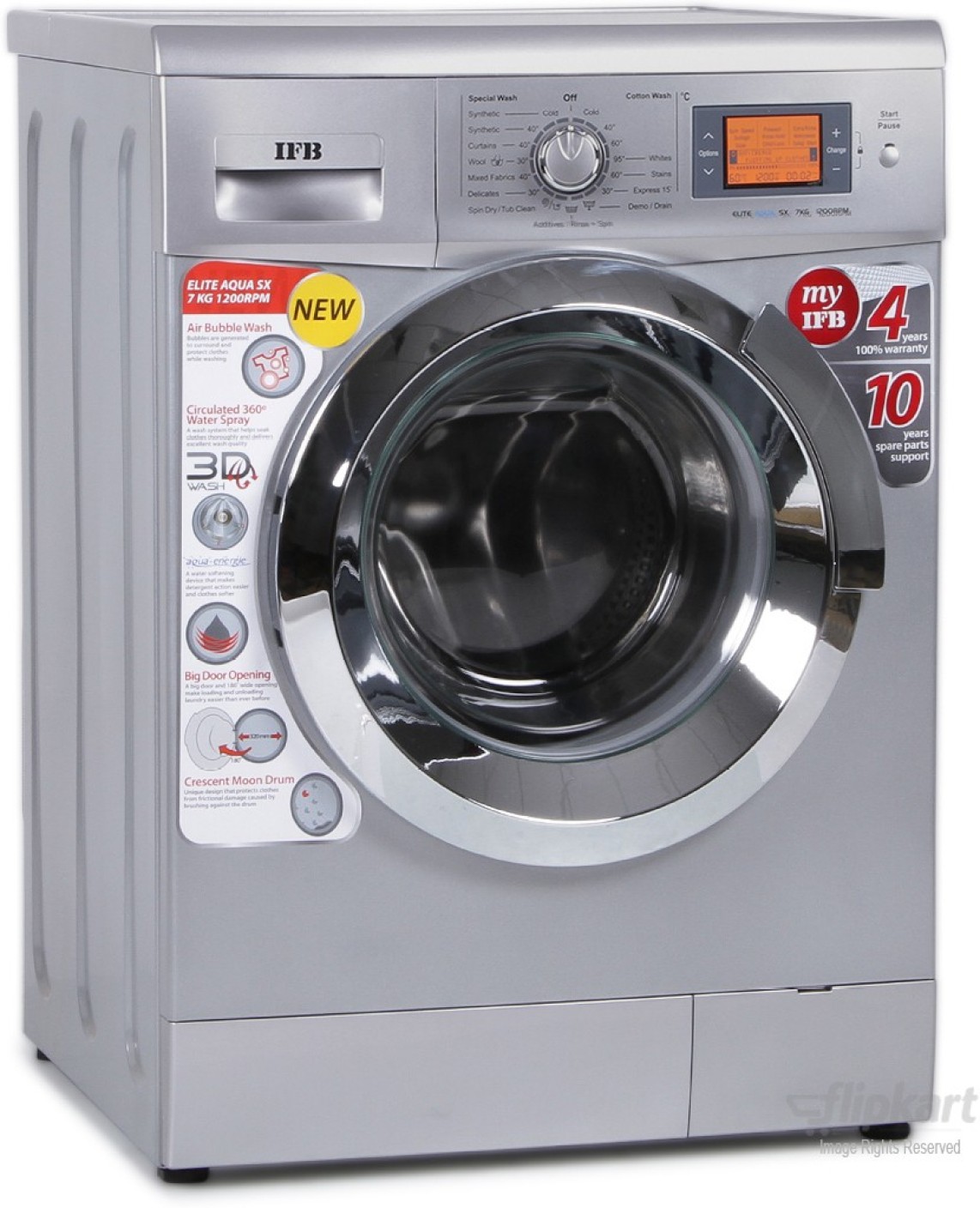 Ifb 7 Kg Fully Automatic Front Load Washing Machine Silver