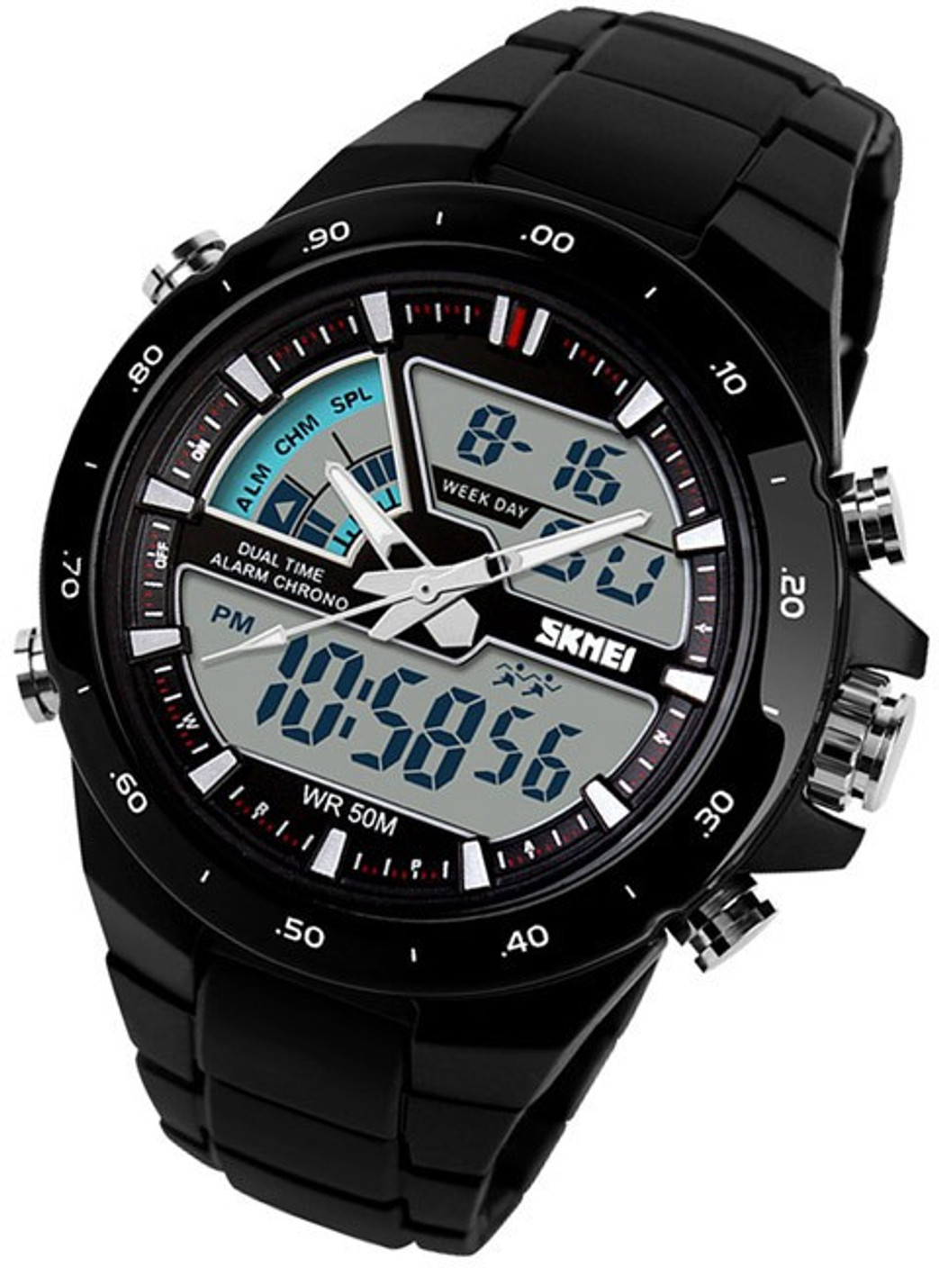 Skmei Waterproof Analog + Digital Sports Watch - For Men - Buy Skmei