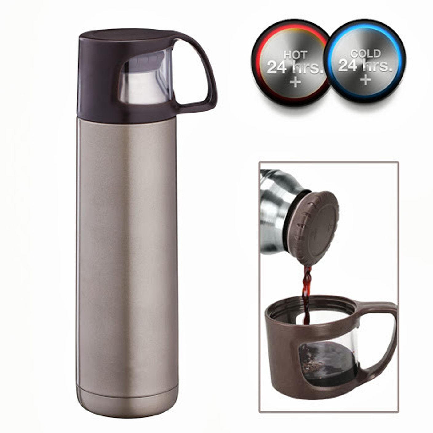 Hot Muggs Travel Mugs and Flasks 500 ml Water Bottle