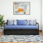 FurnitureKraft Caen Double Metal, Engineered Wood Sofa Bed