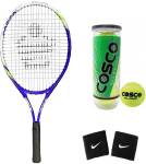 Cosco Drive 26 (Junior Size - 26 Inch) (Age Group - 10 to 12 Years) Tennis Racquet (Color on Availability) with Tennis Ball " All Court " 2 Band ( Color on Availability) Tennis Kit