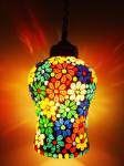 Banke Bihari Glass Handicraft Hand Made Glass Hanging Light Pendants Ceiling Lamp