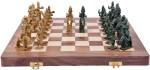 solution Rajesthani Black & yellow Chess Figures, Antique Showpiece Decorative Gift Item 15 cm Chess Board
