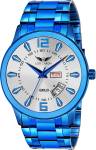 LOIS CARON LCS-8474 BLUE PLATED DAY & DATE FUNCTIONING Analog Watch  - For Men