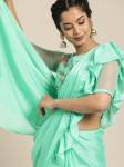 Shavya Solid/Plain Bollywood Silk Blend Saree