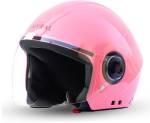 GoMechanic Noire Anymal Series -Beetle Open Face Clear Visor_AS27 Motorbike Helmet