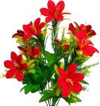 Flipkart SmartBuy Velvet Made Great for Any Vase , For Home Office or Gift Red Lily Artificial Flower