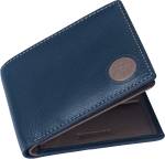 HORNBULL Men Casual Blue Genuine Leather Wallet