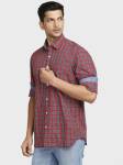 COLORPLUS Men Checkered Casual Red Shirt