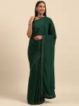 Divastri Plain, Embellished Fashion Satin Blend, Poly Satin Saree