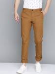 INDIAN TERRAIN Slim Fit Men Brown Trousers