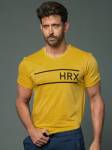 HRX by Hrithik Roshan Printed Men Round Neck Yellow T-Shirt
