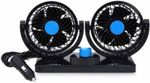 KARDECK Car Fan 12V 360 Head 2 Speed Quiet Strong for All Auto Vehicles-A03 Car Interior Fan (12 V)