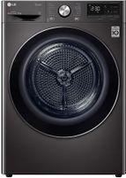 LG 9 kg with 99.9% Dry Clothes Wi-Fi Enabled Dryer with In-built Heater Black (DHV09SWB)